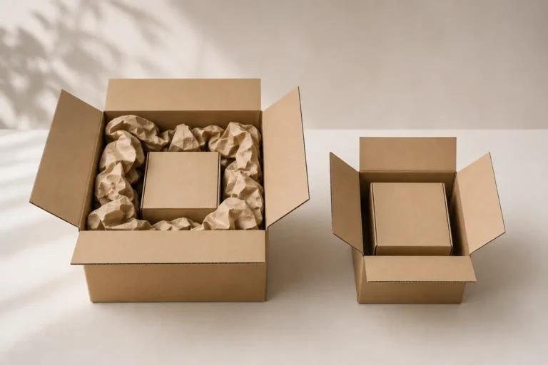 Quando uma empresa analisa os custos associados às suas embalagens, é natural que a atenção recaia sobre o preço de compra das caixas, dos materiais de proteção ou dos consumíveis utilizados no processo de expedição.
No entanto, existe um conjunto de custos muito menos evidente que, ao longo do tempo, pode representar um impacto financeiro bastante superior.
Uma embalagem mal dimensionada não custa apenas mais alguns cêntimos. Pode aumentar os custos de transporte, ocupar espaço desnecessário no armazém, consumir mais materiais de enchimento e reduzir a eficiência de toda a operação logística.
São custos que nem sempre aparecem identificados numa fatura, mas que afetam diariamente a rentabilidade do negócio.
## Quando sobra espaço, aumentam os custos
É comum optar por uma caixa ligeiramente maior para acomodar diferentes produtos ou simplificar a gestão de stock.
À primeira vista, esta decisão parece fazer sentido. Na prática, pode representar exatamente o contrário.
Sempre que existe demasiado espaço vazio no interior da embalagem, torna-se necessário utilizar materiais adicionais para proteger o produto durante o transporte. Papel, plástico bolha, espuma ou favo de abelha passam a compensar um problema que poderia ter sido evitado logo na escolha da embalagem.
Além do custo desses materiais, existe também um aumento do tempo necessário para preparar cada encomenda.
Multiplique esse tempo por dezenas ou centenas de envios diários e rapidamente percebe que pequenas diferenças se transformam em custos significativos.
## O transporte também paga pelo espaço vazio
Nem sempre o transporte é calculado apenas pelo peso da mercadoria.
Em muitos casos, o volume da embalagem influencia diretamente o custo final do envio.
Quanto maior for a caixa, menor será o número de encomendas que cabem numa palete, num contentor ou num veículo de distribuição.
O resultado traduz-se num menor aproveitamento do espaço disponível e, consequentemente, em custos logísticos mais elevados.
Uma embalagem corretamente dimensionada permite transportar mais produtos utilizando os mesmos recursos, melhorando a eficiência de toda a cadeia de distribuição.
## Mais volume significa mais espaço ocupado
O impacto não termina quando a embalagem sai do armazém.
Caixas sobredimensionadas ocupam mais espaço durante o armazenamento, exigem áreas maiores para preparação de encomendas e dificultam a organização do stock.
À medida que o número de referências aumenta, estas pequenas perdas de eficiência acumulam-se e tornam-se cada vez mais difíceis de ignorar.
Otimizar as dimensões da embalagem é também uma forma de otimizar o espaço disponível e melhorar os fluxos internos da operação.
## Sustentabilidade também passa pelas dimensões
Reduzir o tamanho de uma embalagem não significa reduzir a proteção.
Significa utilizar apenas o material necessário para responder às necessidades do produto.
Ao eliminar espaço vazio, diminui-se o consumo de cartão e de materiais de enchimento, reduz-se o volume transportado e melhora-se o aproveitamento dos recursos ao longo de toda a cadeia logística.
Esta abordagem permite reduzir custos e, simultaneamente, diminuir o impacto ambiental associado ao transporte e à utilização de materiais.
## A solução começa antes da produção
Uma embalagem eficiente não nasce por acaso.
É o resultado de uma análise cuidada ao produto, às suas dimensões, ao peso, às condições de transporte e às necessidades específicas de cada operação logística.
Quando a embalagem é desenvolvida com base nestes fatores, torna-se possível encontrar um equilíbrio entre proteção, eficiência e custo.
Nem sempre a melhor solução é utilizar mais material.
Na maioria das vezes, a melhor solução passa por utilizar o material certo, nas dimensões certas.
## Pequenas alterações podem gerar grandes poupanças
Muitas empresas concentram-se em negociar alguns cêntimos no preço de compra da embalagem.
Contudo, as maiores poupanças encontram-se frequentemente naquilo que acontece depois da embalagem sair da linha de produção.
Menos espaço vazio, menor consumo de materiais, melhor aproveitamento do transporte e operações logísticas mais eficientes traduzem-se numa redução de custos ao longo de todo o ciclo de vida da embalagem.
Na Verpakking acreditamos que uma embalagem deve ser pensada como parte integrante da operação logística e não apenas como um recipiente para transportar produtos.
Se pretende otimizar os seus processos e reduzir custos sem comprometer a proteção dos seus produtos, fale connosco. Desenvolvemos soluções de embalagem à medida das necessidades de cada negócio.